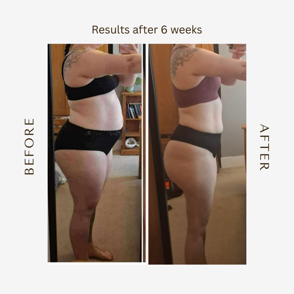Before and after results after 6 weeks