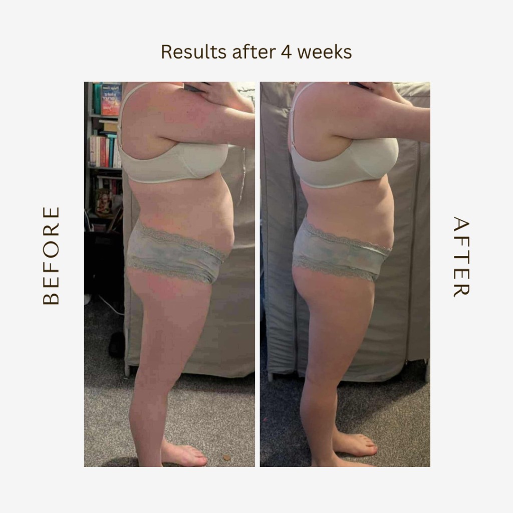 Before and after results after 4 weeks